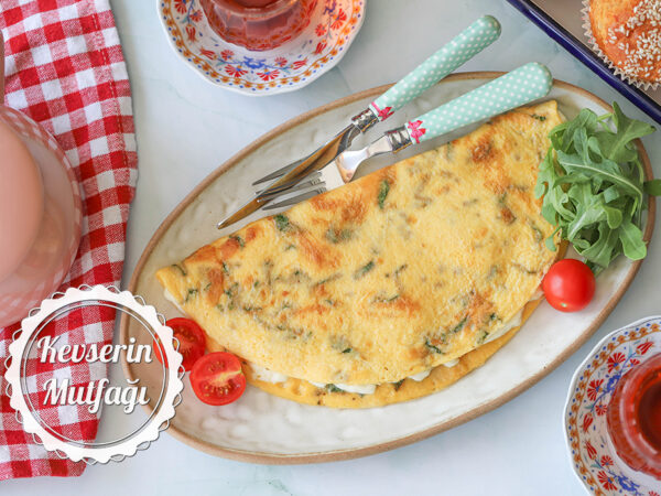 Taze Naneli Kremalı Omlet